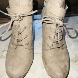 Tan  Suede Leather High Heels  Brand: Ana 