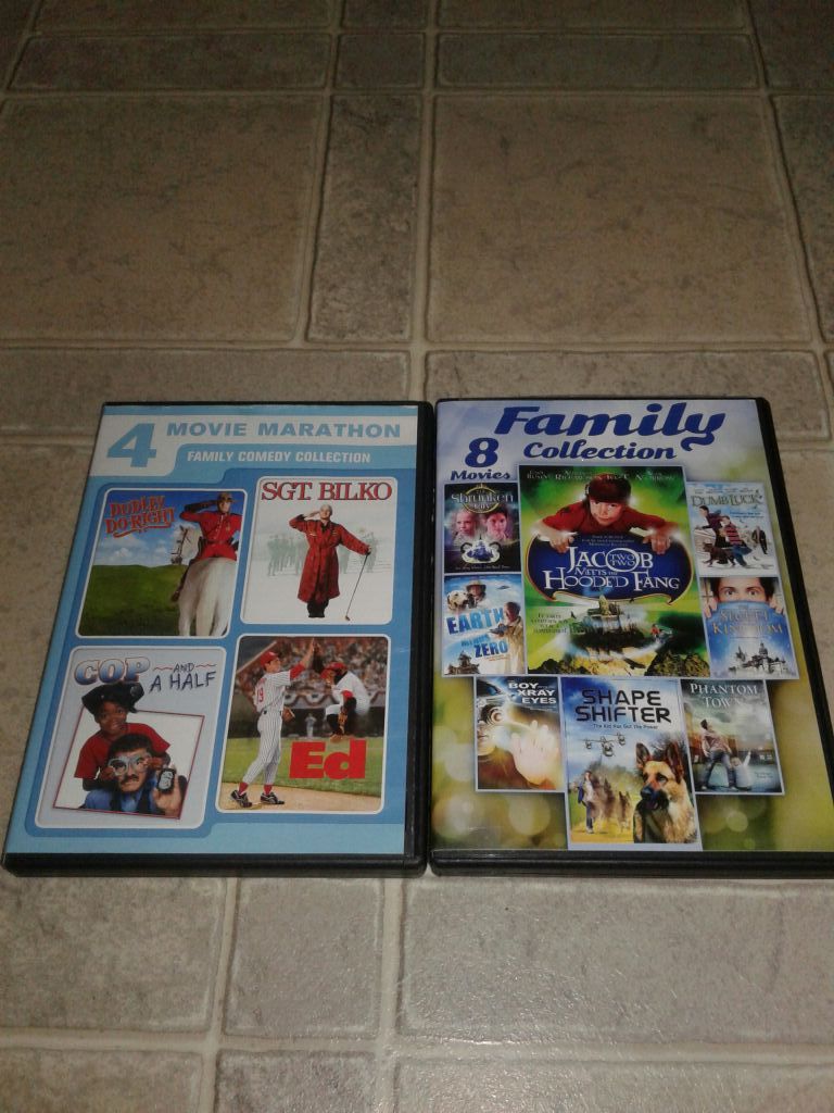 2 DVD's de 4 y 8 MOVIES FAMILIARES !