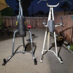 Boxing and  Workout  Station Plus Weights