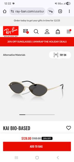 Ray Ban KAI BIO-BASED Sunglasses!!