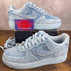 Nike Air Force 1 Low Ja Morant Denim Light Armory Blue Size 8 / 9.5W IQ9773-400 Men’s Sneakers OG Rare