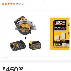 BRAND NEW DEWALT ADVANTAGE FLEXVOLT CIRCULAR SAW 