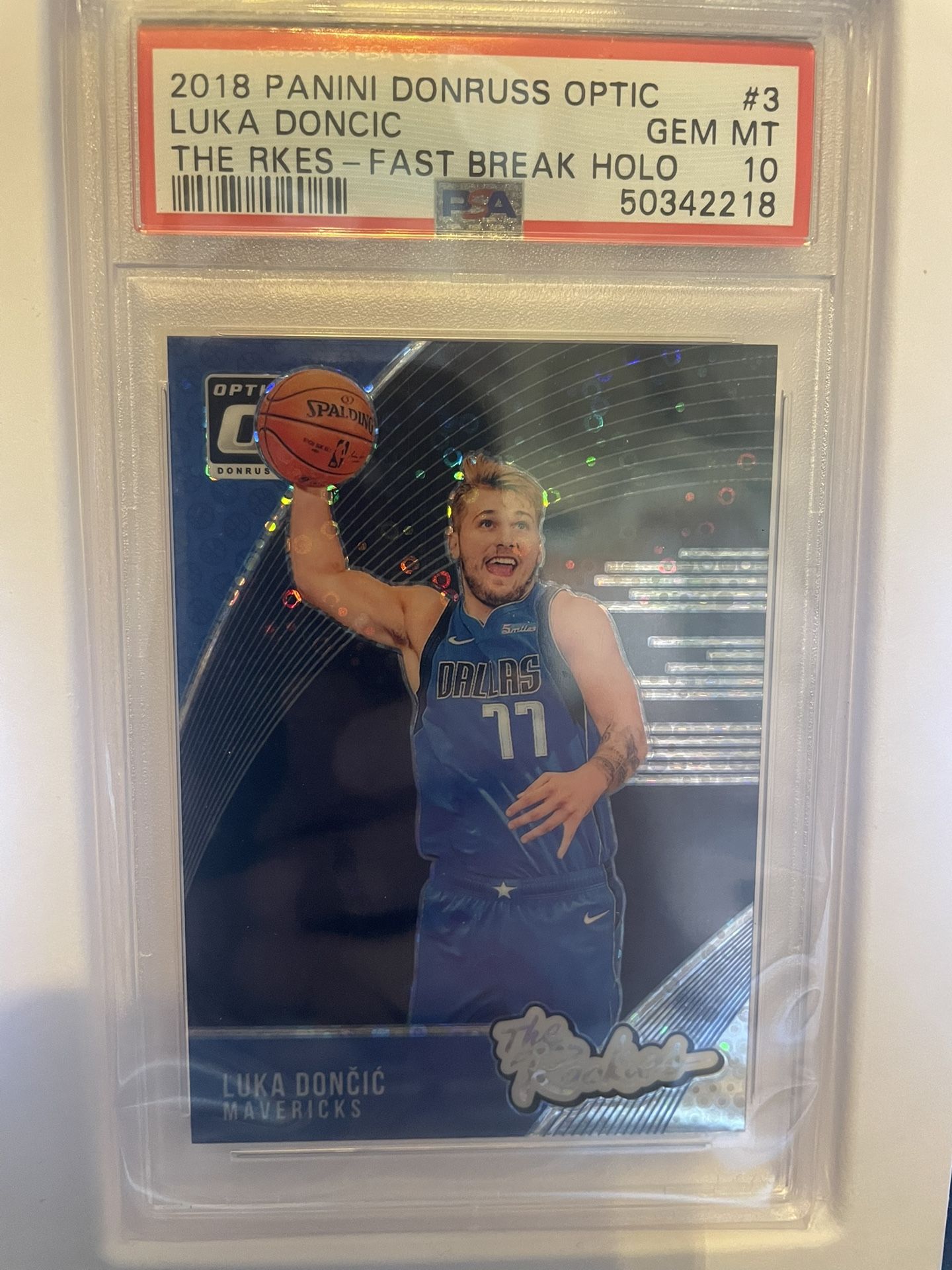 2018 Donruss Optic Fast Break Holo Luka Doncic PAA 10 RC