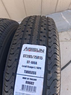 4 new trailer tires...ST 205/75/15. .Arisun