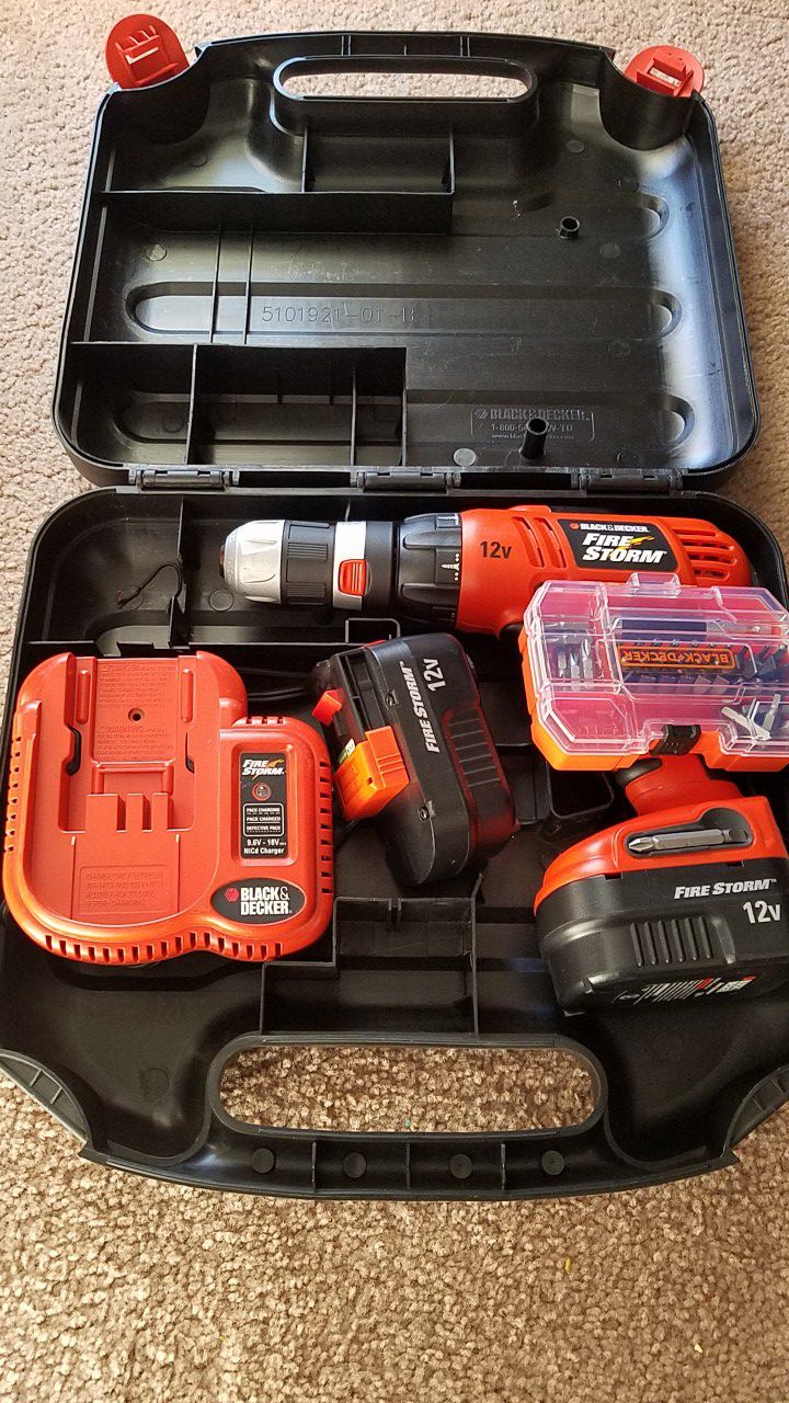 Black & Decker Fire Storm Drill and Charger