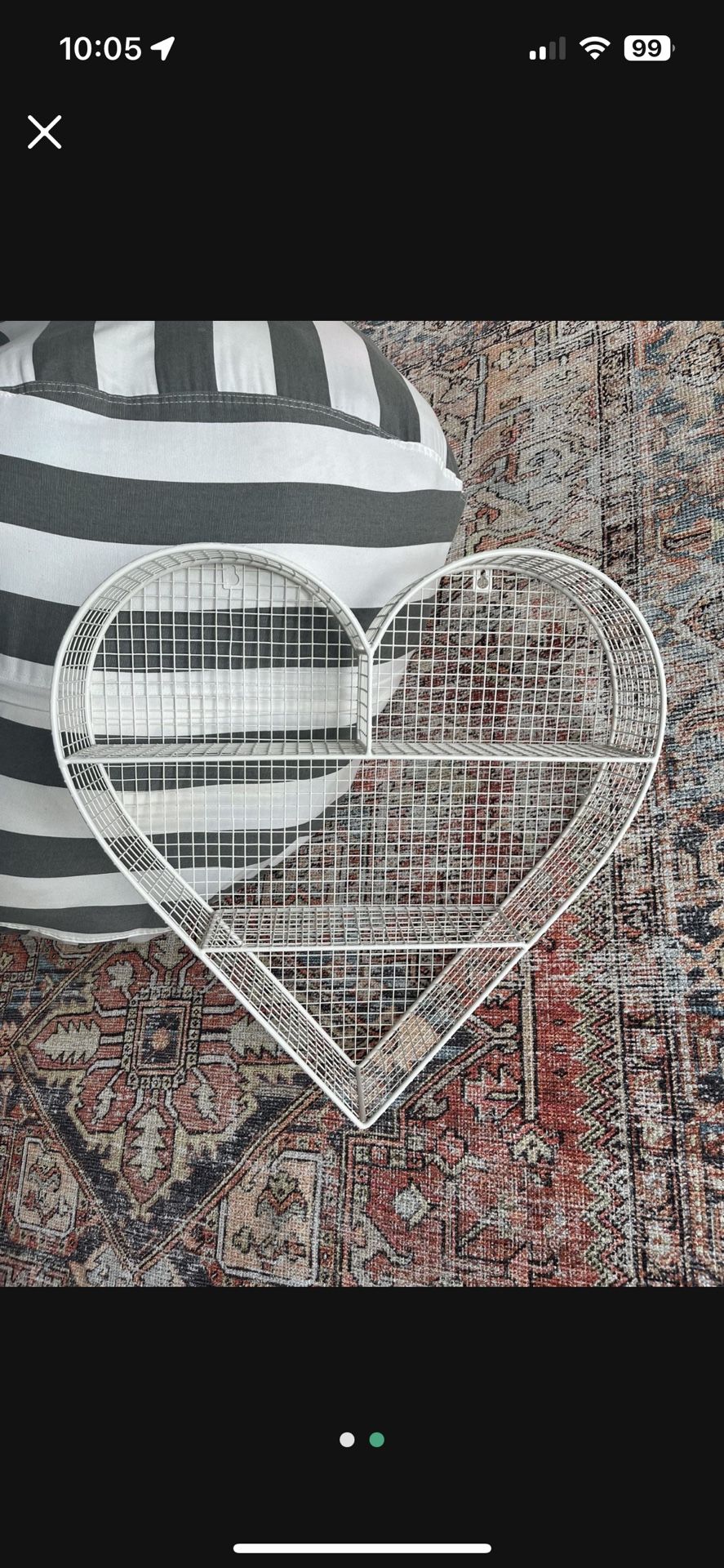 Heart Shelf From Target, Girls Room Decor, Wire Shelf