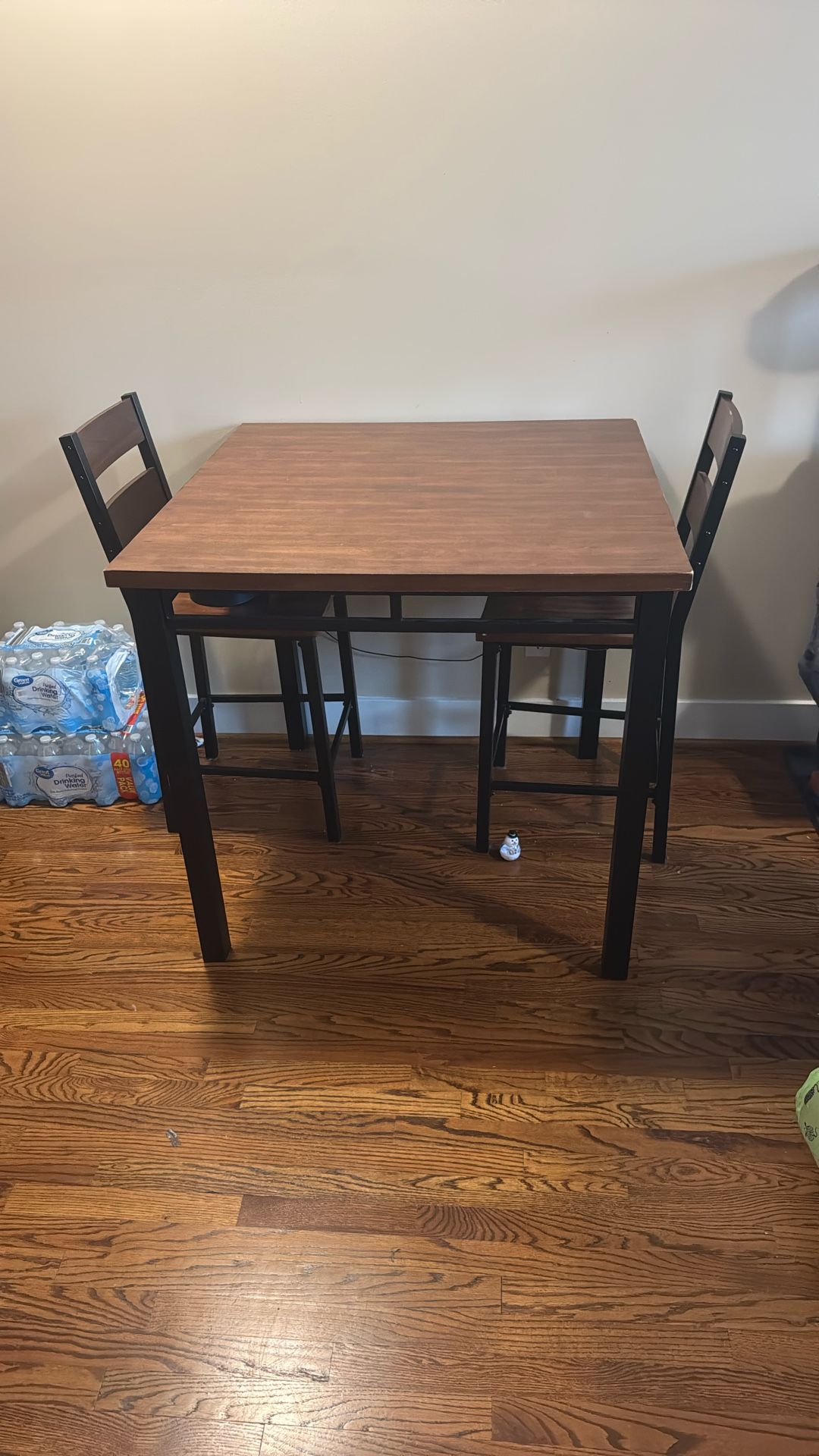 4 Person Wood And Metal Dining Table