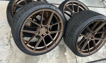 20x9 20x10.5 Staggered Ferrada Forge-8 FR8 Matte Bronze (Rotary Forged) 5x4.5/114.3 W/ Kumho Tires