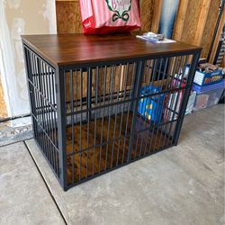 Furniture dog crate