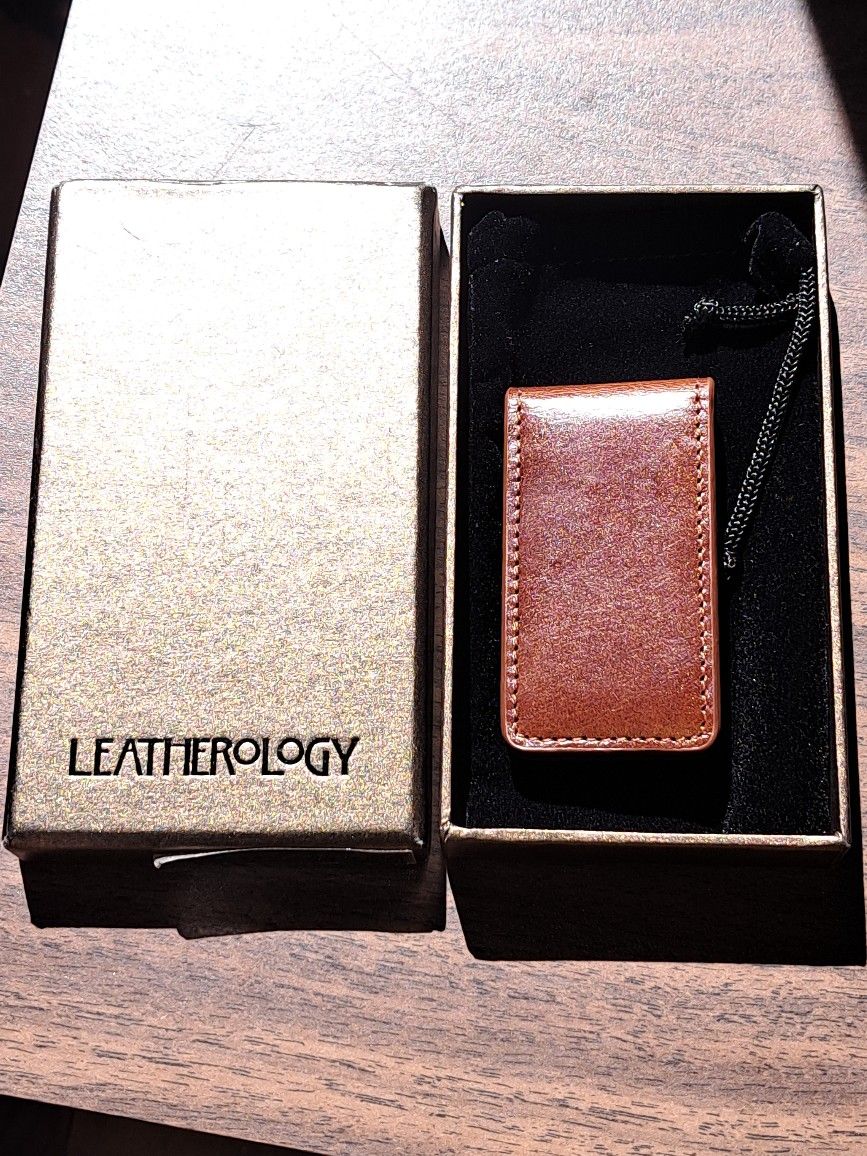 Magnetic Leather Money Clip
