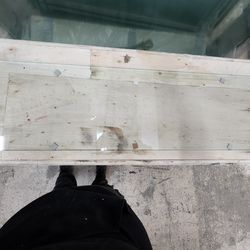 polished and tempered shelves