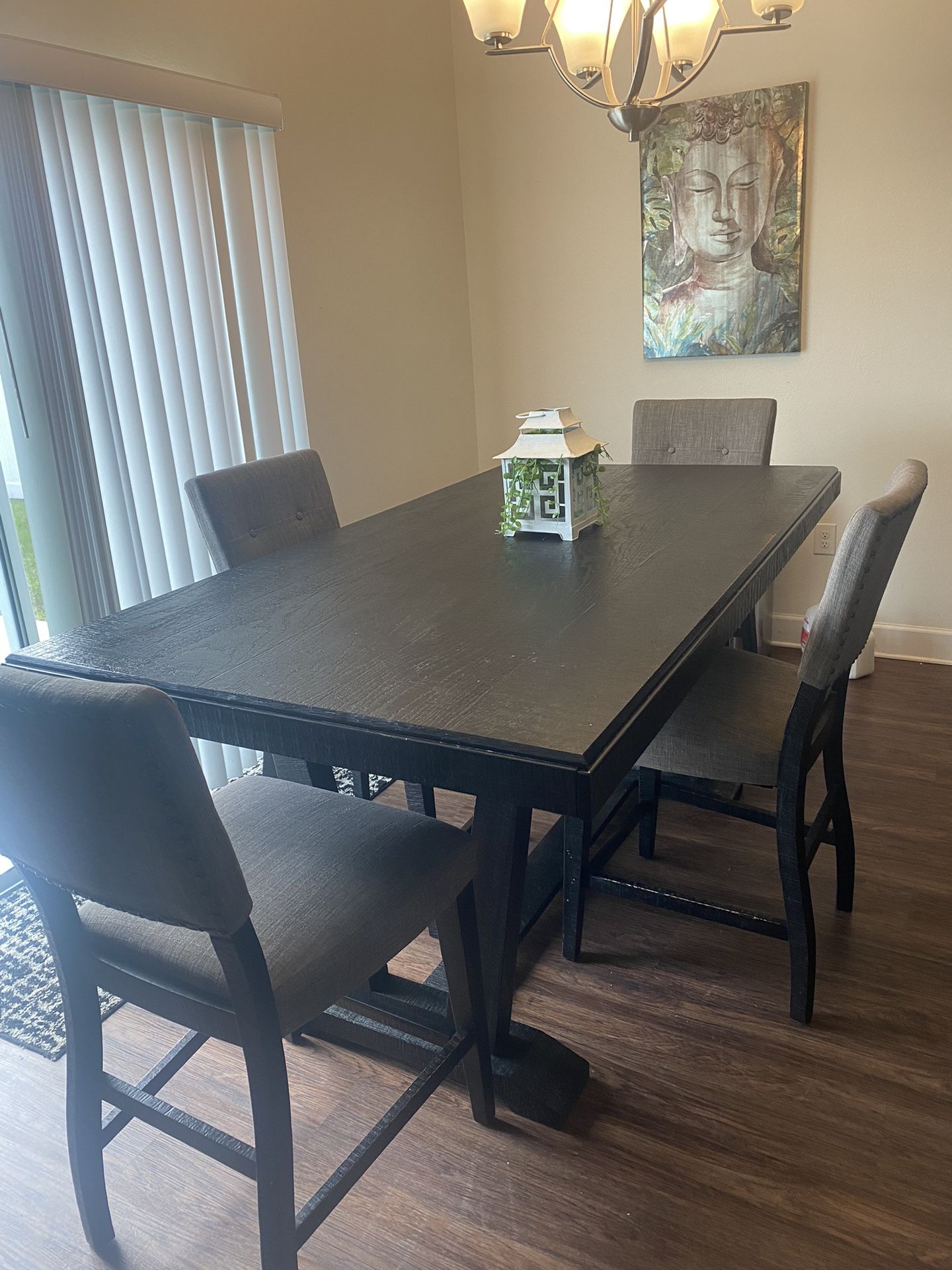 Beautiful, black and gray dining room set