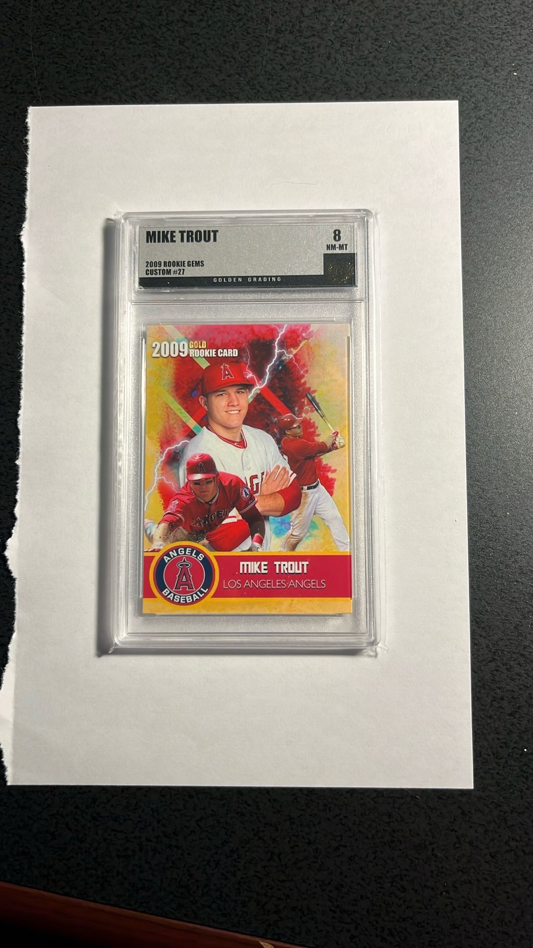 Mike Trout 2009 Gold Rookie Graded Card