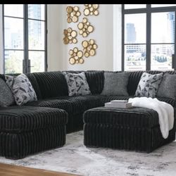 3 Piece Sectional Couch With Ottoman For $1900