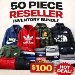 💸 50 PIECE CLOTHING BUNDLE 💸 $100 🔥 HIGH PROFIT POTENTIAL