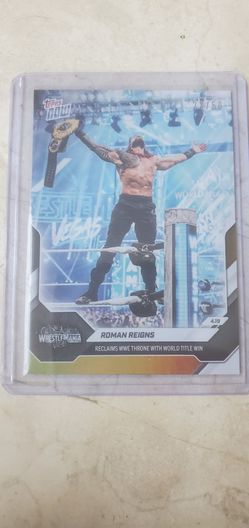 Topps Now Roman Reigns Topps Now WrestleMania Card /50