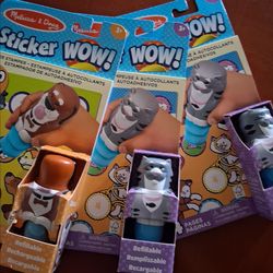 Sticker Wow. Set of 3