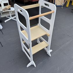 Toddler Step Stool for Kitchen, Standing Tower with Table and Chair