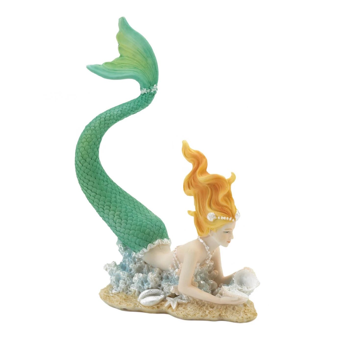 RESTING TAIL UP MERMAID FIGURINE
