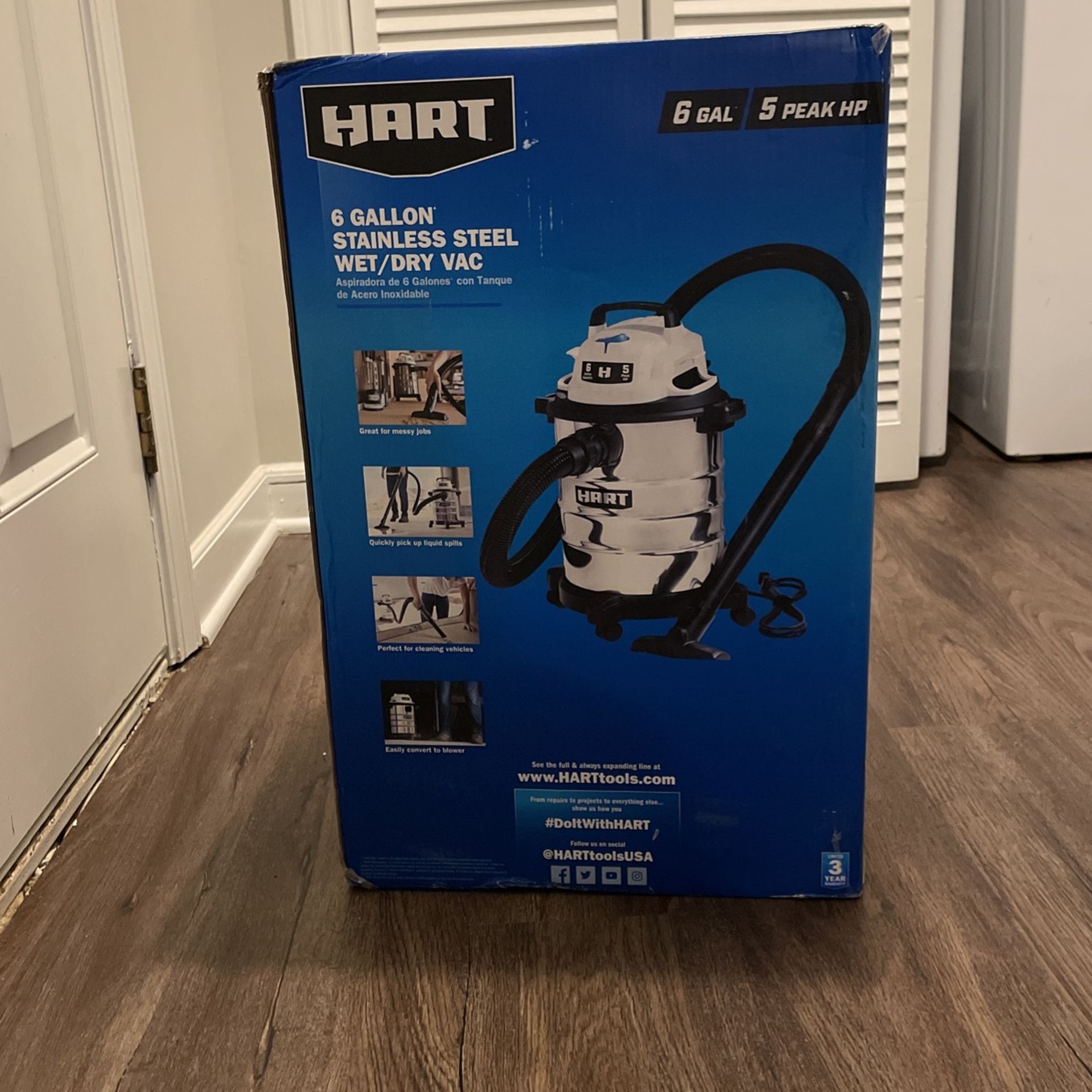 Brand New Hart 6 Gallon Shop Vac