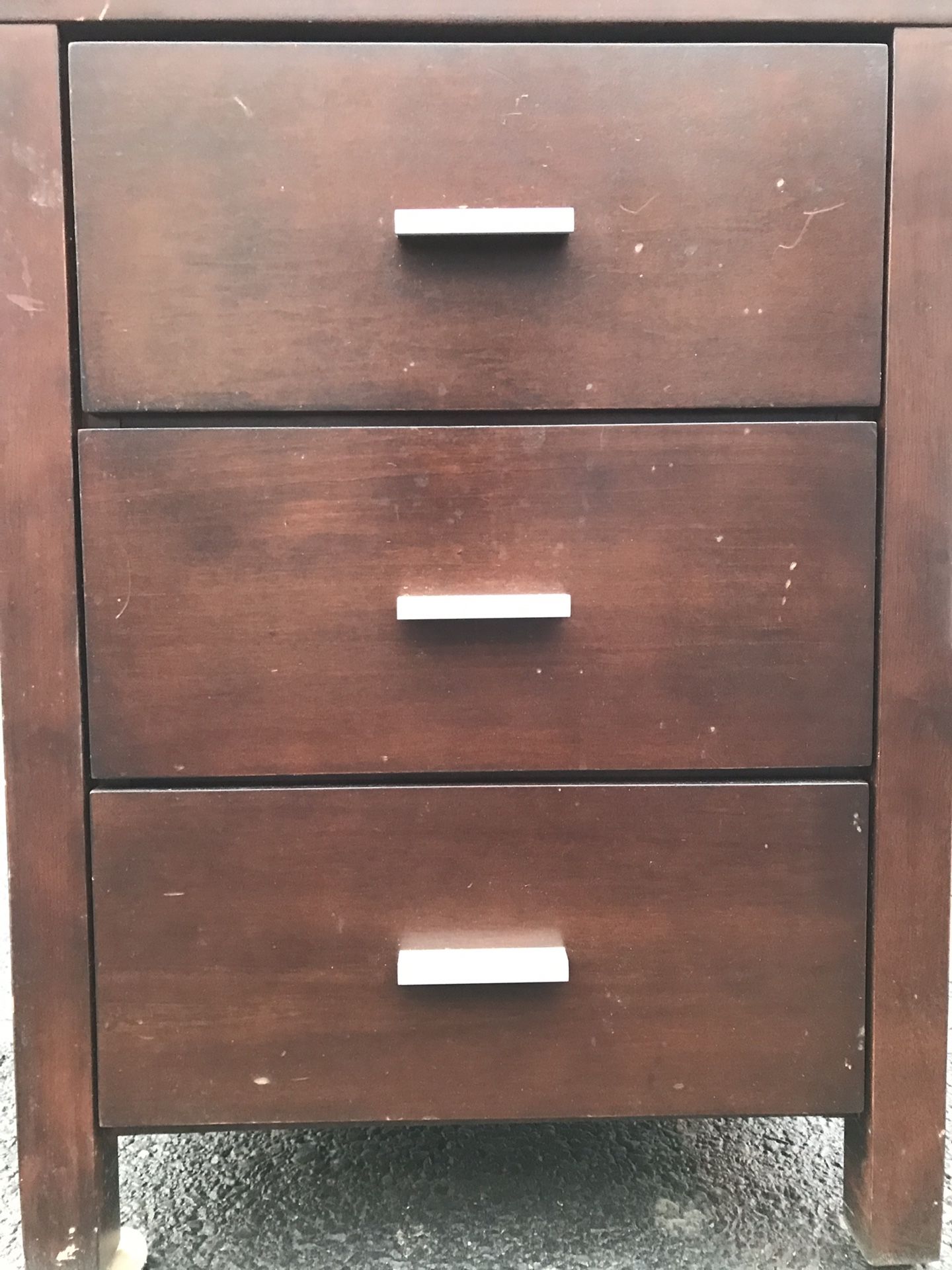 Solid cherry wood 3-drawer night stand ($15)