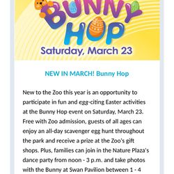 Brookfield Zoo Bunny hop Tickets 
