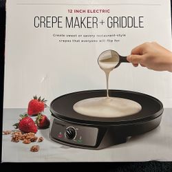 12” Electric Crepe Maker + Griddle