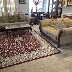 Sand Color Sofa And Love Seat. 