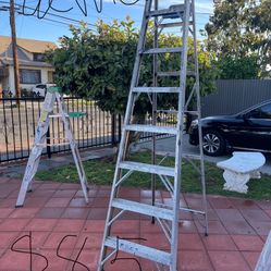 Good condition, 8 feet and more sizes available aluminum ladders 🪜 