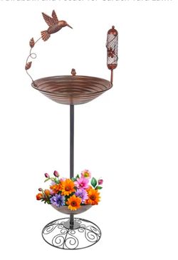 Birdbath/birdfeeder