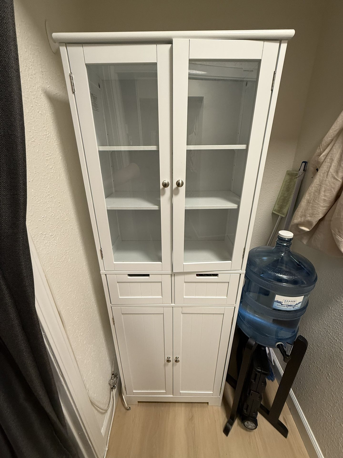White Cabinet Pantry Bathroom Vanity