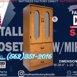 Oak Tall Compressed Wardrobe Dresser Comoda 