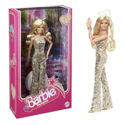 “Barbie the Movie” Collectible Doll Margot Robbie as Barbie wearing Gold Disco Jumpsuit 