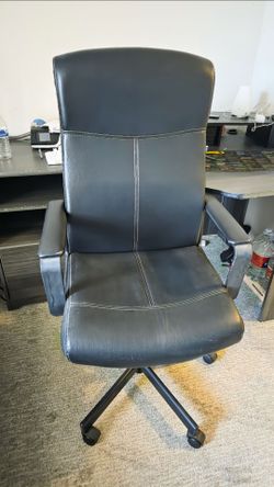 Black Faux Leather Executive Office Chair