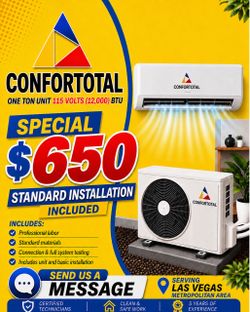 Mini split unit one ton 115volts
