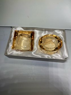 New Crystal Oleg Cassini candle holders