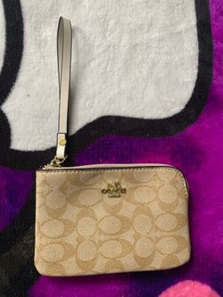 Tan coach wallet