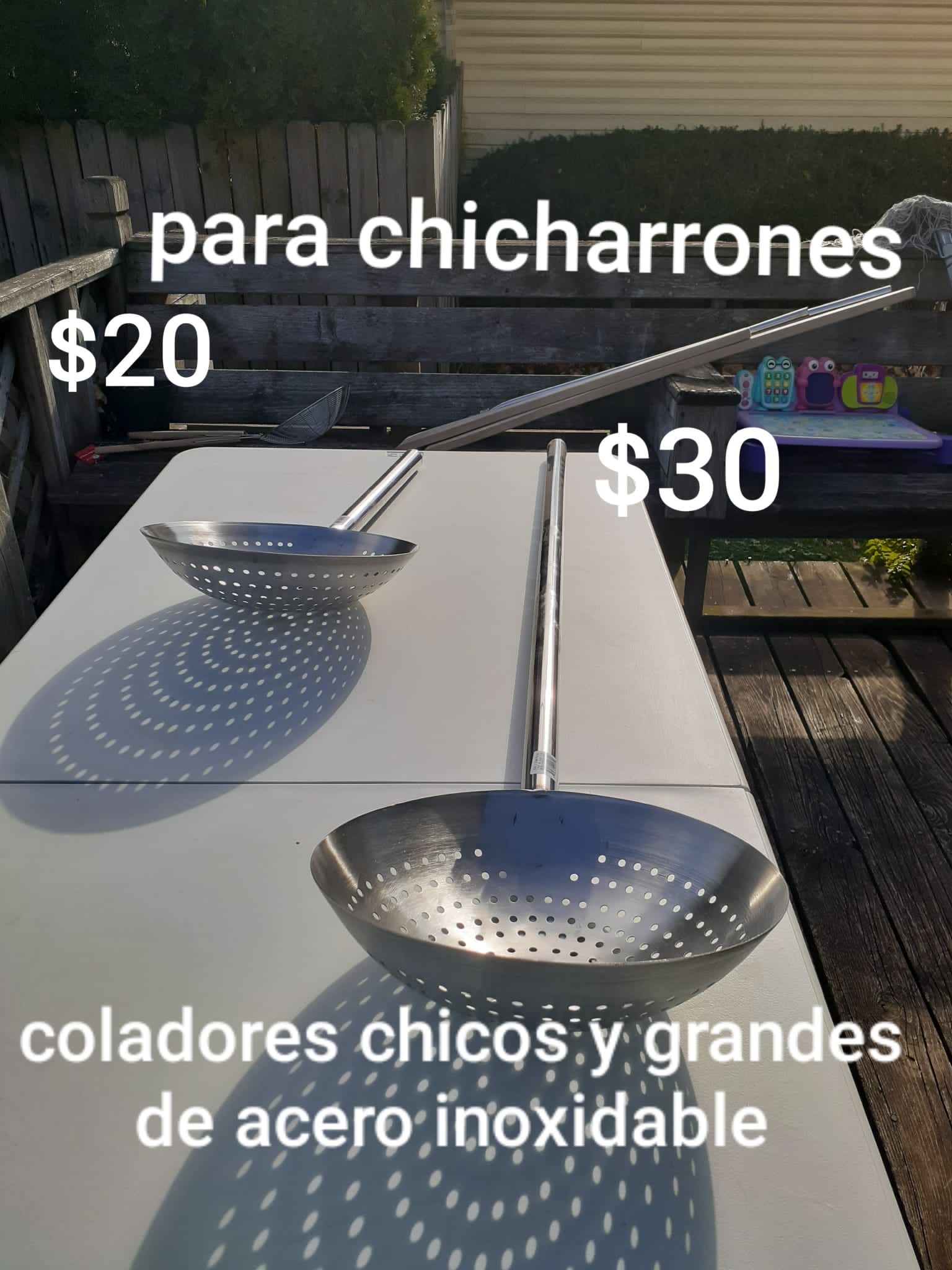 Palas Y coladores Chicharróneros