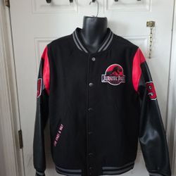 Our Universe Jurassic Park Logo Varsity Jacket Unisex Large NWT (M2)