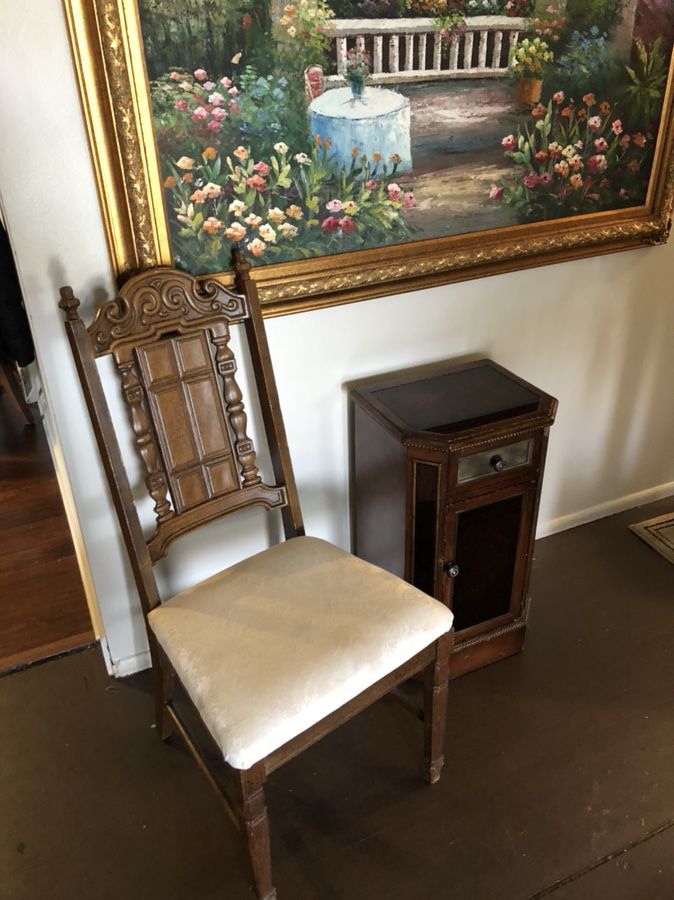 Nice antique chair with cabinet