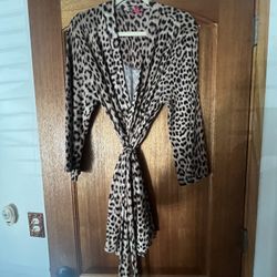 Betsey Johnson Cheetah Print Robe
