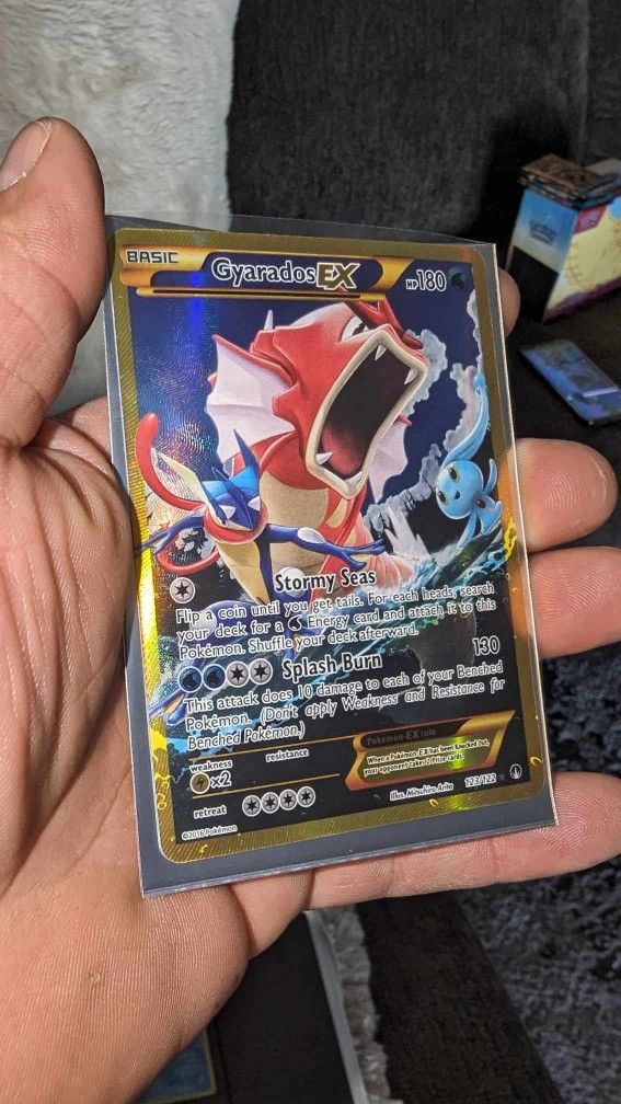 GYARADOS EX 123/122 XY BREAKPOINT FULL ART SECRET RARE GOLD POKEMON CARD