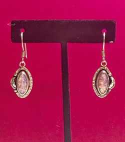 Sterling Taxco Opal Earrings