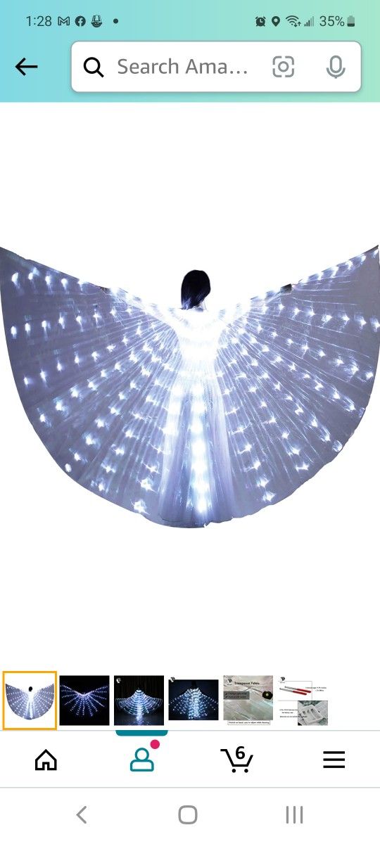 Brand new LED Isis Wings - Light Up Wings with Flexible Sticks