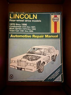 Book Lincoln 1(contact info removed) Repair Manual