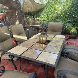 Patio Table And 6 Cushions Chairs. Bozarth