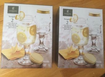 Mason wine glass two sets