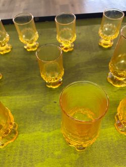 Tiffin Franciscan Madeira Cornsilk Yellow Sherbet Glass.