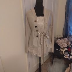 Handsewn Tunic Top With Jacket 