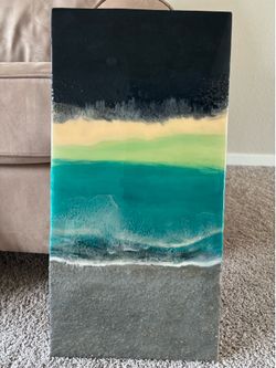Abstract original resin textured artwork